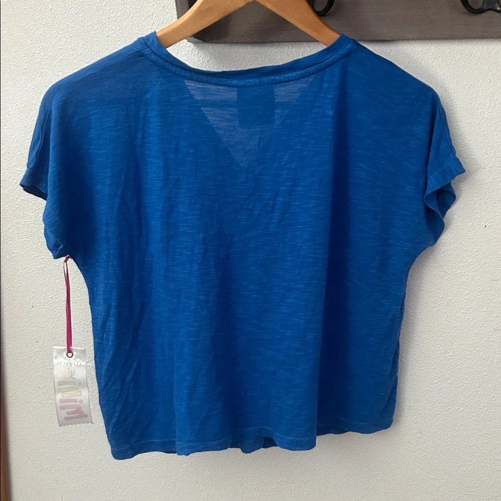 Young Fabulous & broke Blue V-Neck girls Crop Top size 8